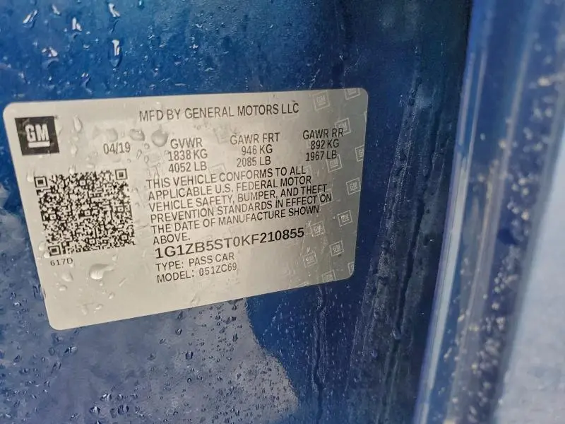 2019 CHEVROLET MALIBU LS  