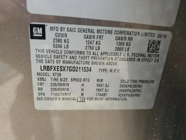 2016 BUICK ENVISION PREMIUM