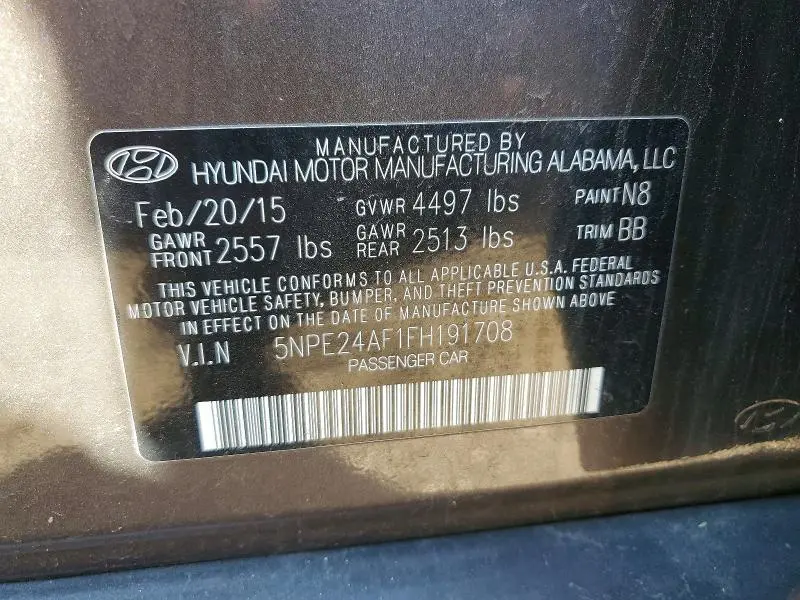 2015 HYUNDAI SONATA SE  