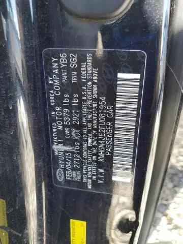 2015 HYUNDAI GENESIS 3.8L  