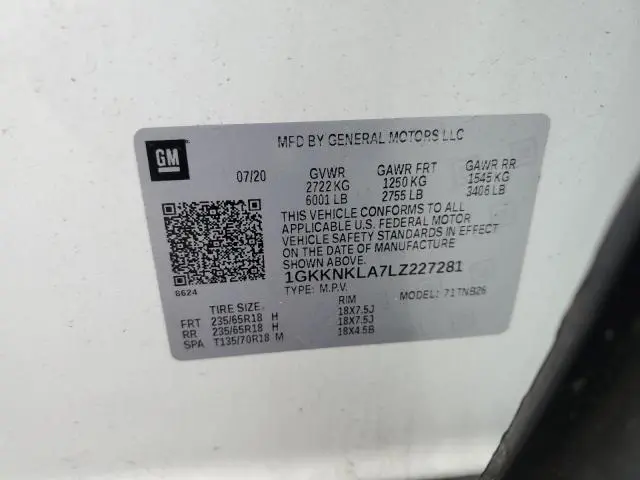 2020 GMC ACADIA SLE  