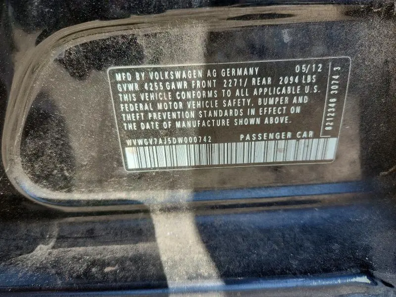 2013 VOLKSWAGEN GTI   