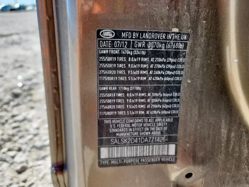 2013 LAND ROVER RANGE ROVER SPORT HSE LUXURY  