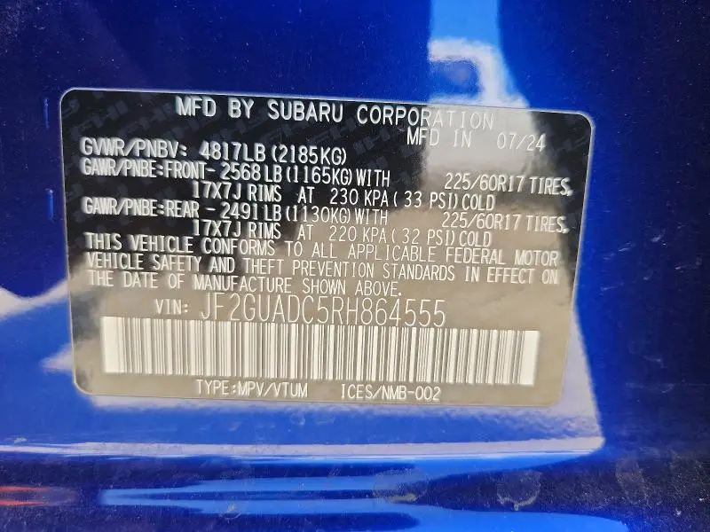 2024 SUBARU CROSSTREK PREMIUM  