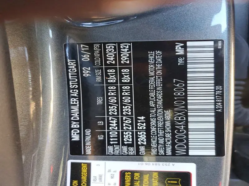 2018 MERCEDES-BENZ GLC 300 4MATIC  