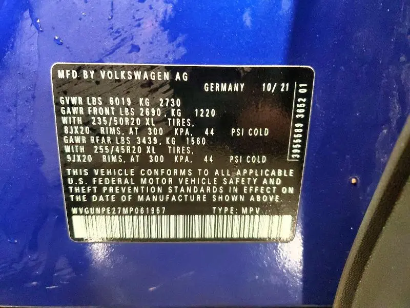 2021 VOLKSWAGEN ID.4 PRO S  