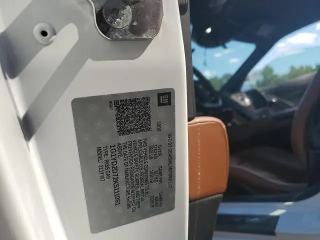 2019 CHEVROLET CORVETTE STINGRAY 2LT  