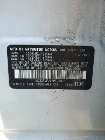 2024 MITSUBISHI MIRAGE G4 ES  