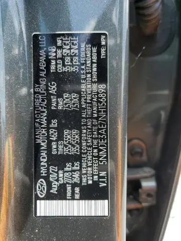 2022 HYUNDAI TUCSON LIMITED  