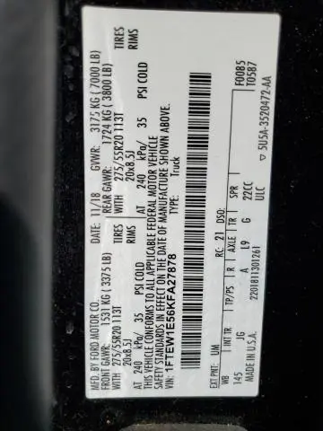 2019 FORD F150 SUPERCREW  