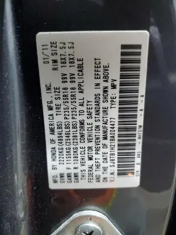 2011 ACURA RDX   