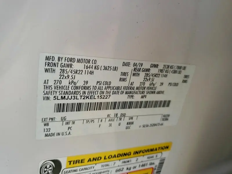 2019 LINCOLN NAVIGATOR L RESERVE  