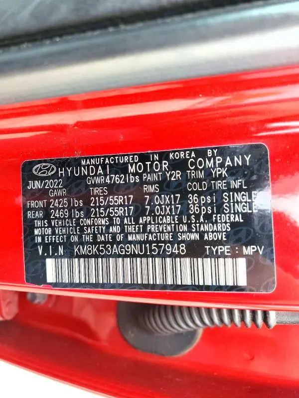 2022 HYUNDAI KONA LIMITED  