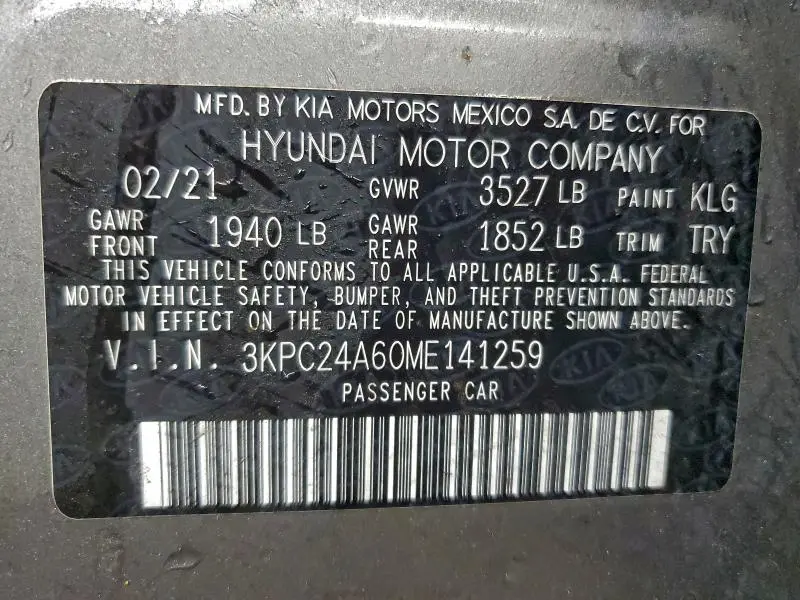 2021 HYUNDAI ACCENT SE  