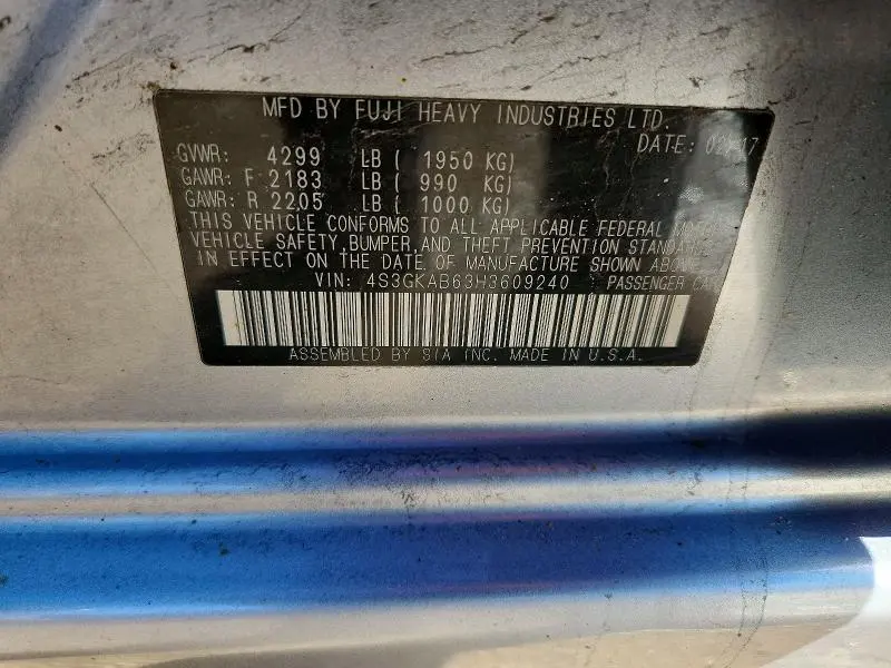 2017 SUBARU IMPREZA PREMIUM  