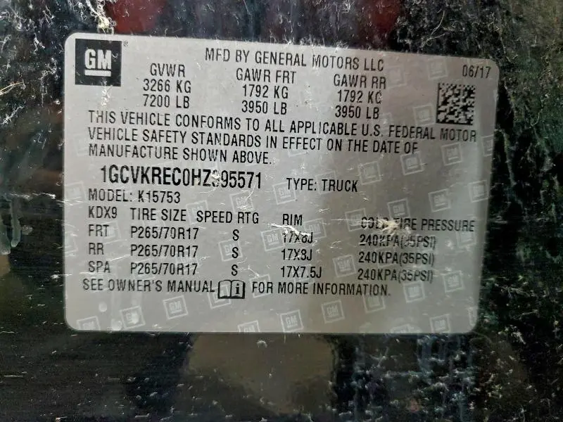 2017 CHEVROLET SILVERADO K1500 LT  