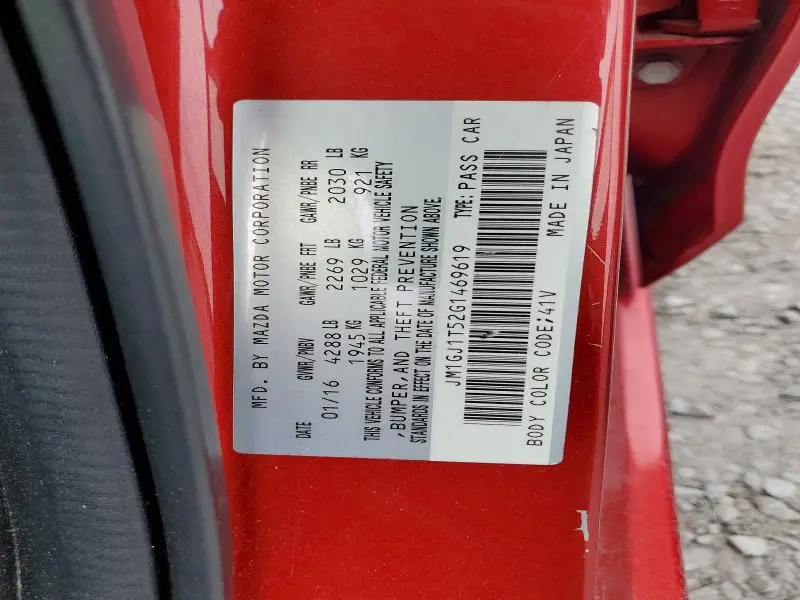 2016 MAZDA 6 TOURING  