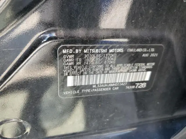 2021 MITSUBISHI MIRAGE ES