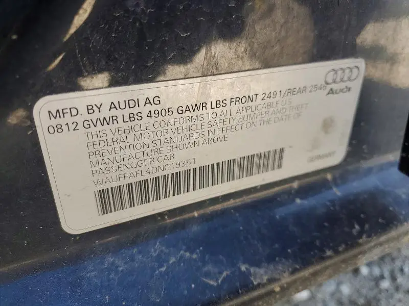 2013 AUDI A4 PREMIUM PLUS  