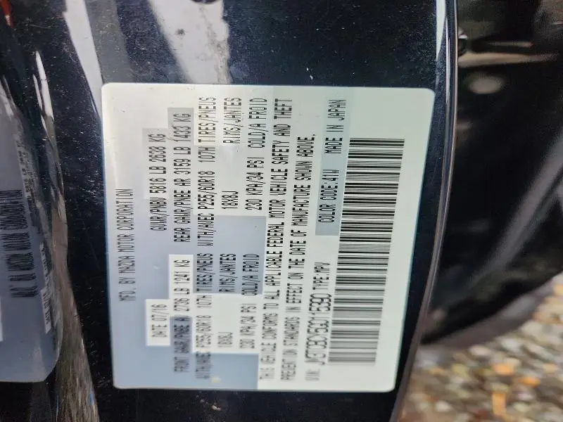 2016 MAZDA CX-9 TOURING  