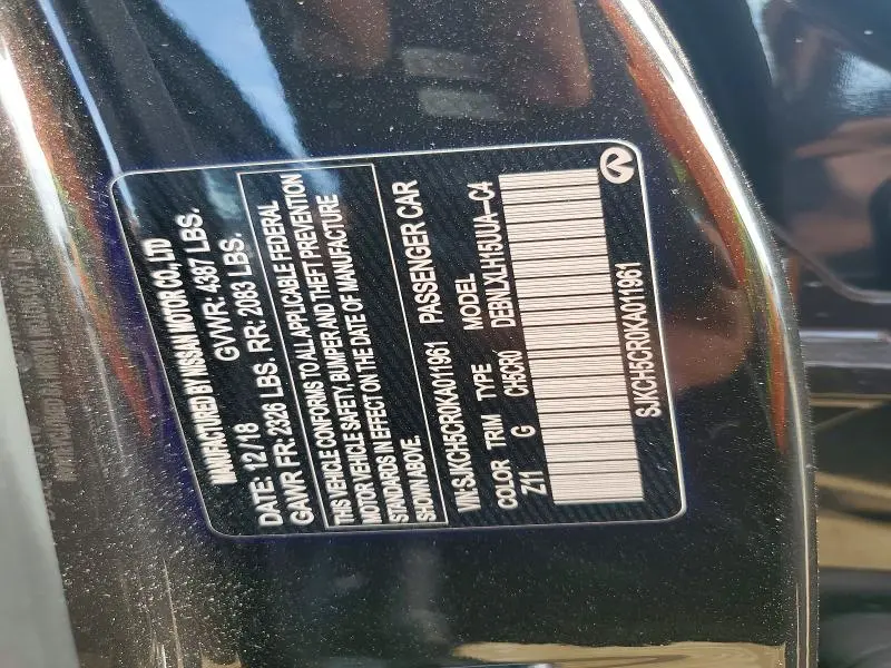 2019 INFINITI QX30 LUXE  