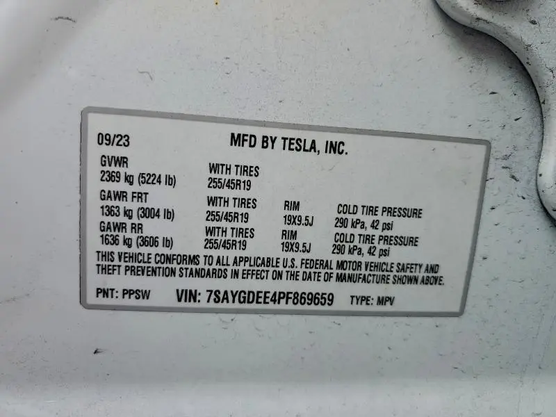 2023 TESLA MODEL Y   
