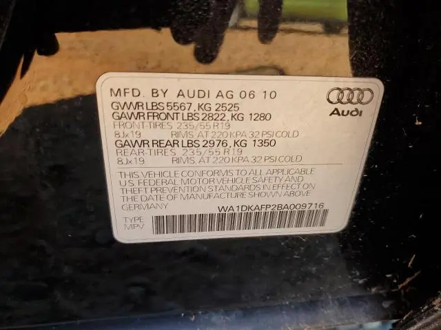 2011 AUDI Q5 PREMIUM PLUS