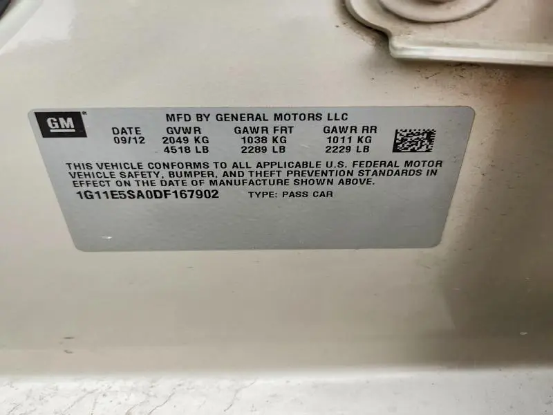 2013 CHEVROLET MALIBU 2LT  