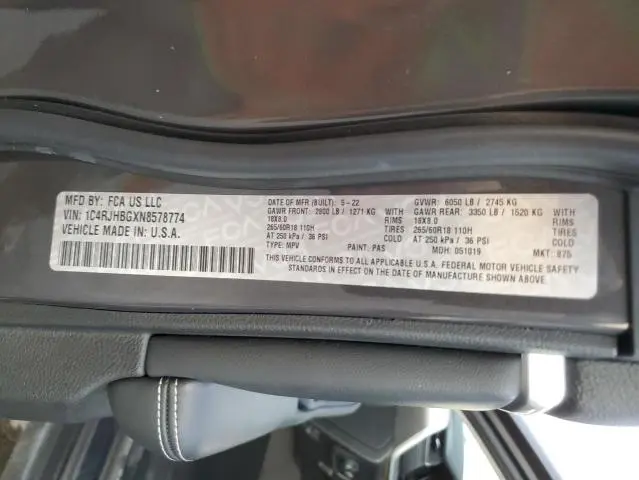 2022 JEEP GRAND CHEROKEE LIMITED  