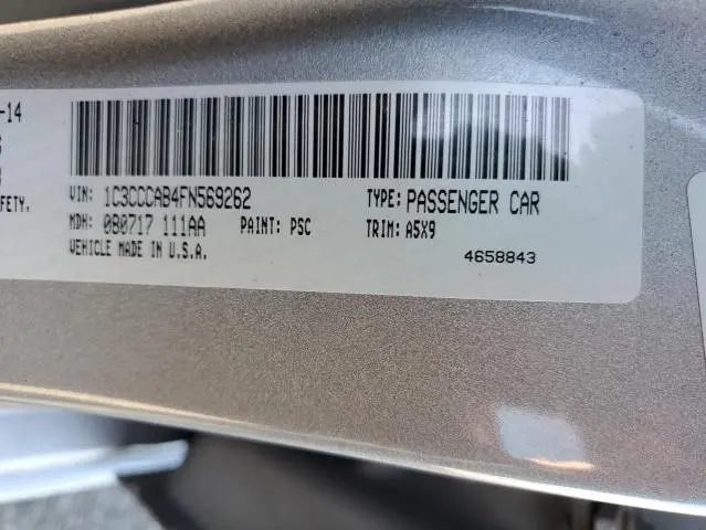 2015 CHRYSLER 200 LIMITED  