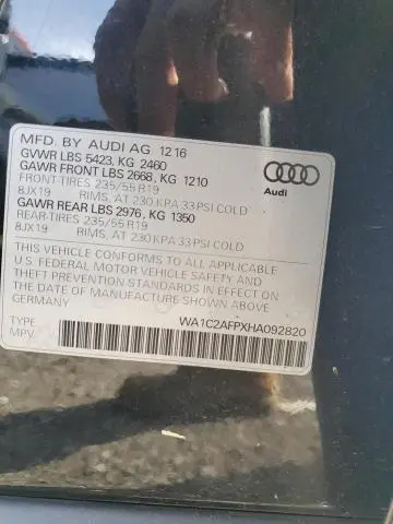 2017 AUDI Q5 PREMIUM  