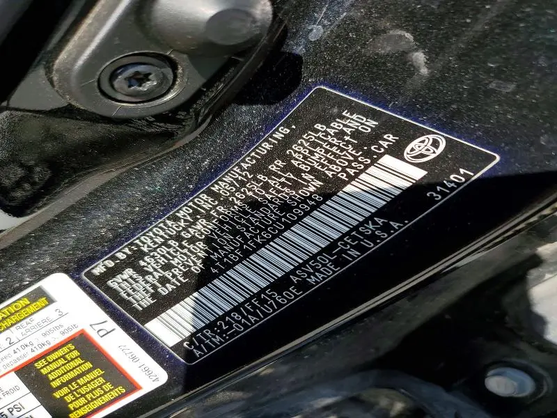 2012 TOYOTA CAMRY SE  