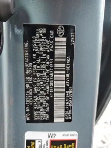2010 TOYOTA CAMRY BASE  