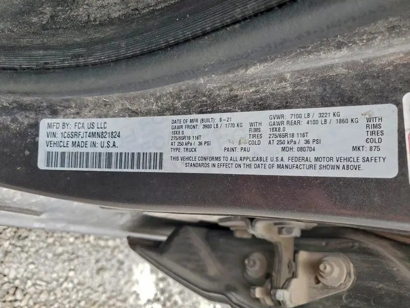 2021 RAM 1500 LARAMIE  