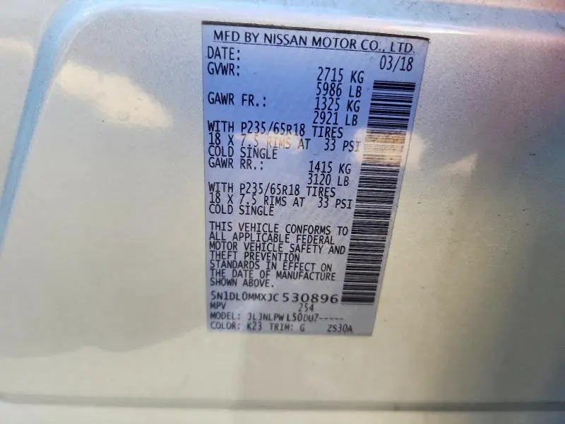 2018 INFINITI QX60 BASE  