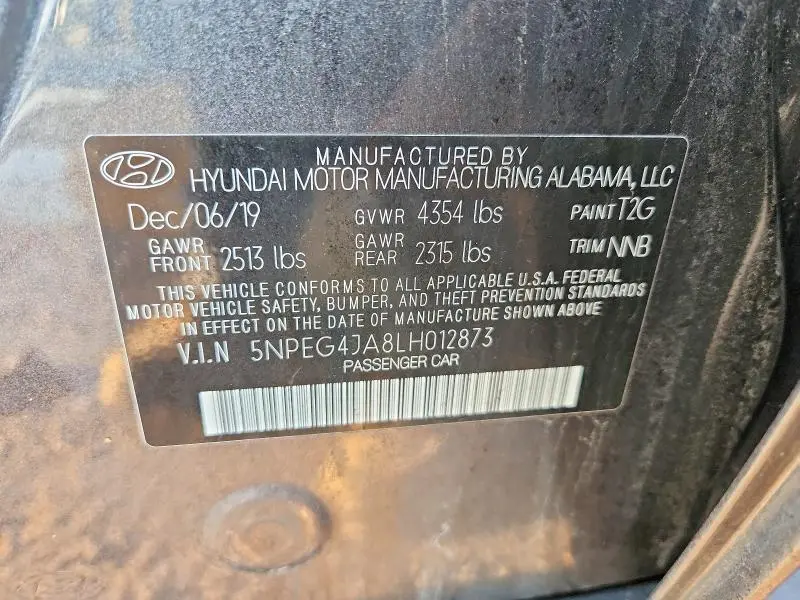 2020 HYUNDAI SONATA SE  