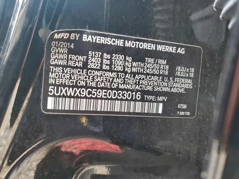 2014 BMW X3 XDRIVE28I  