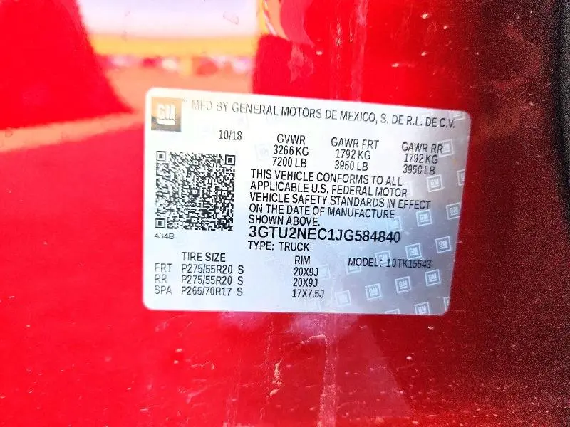 2018 GMC SIERRA K1500 SLT  