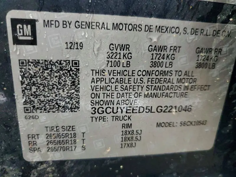 2020 CHEVROLET SILVERADO K1500 RST  