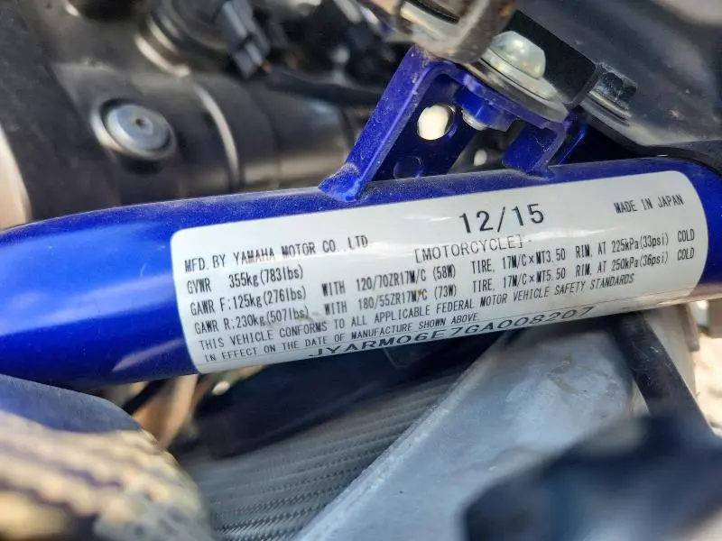 2016 YAMAHA FZ07   