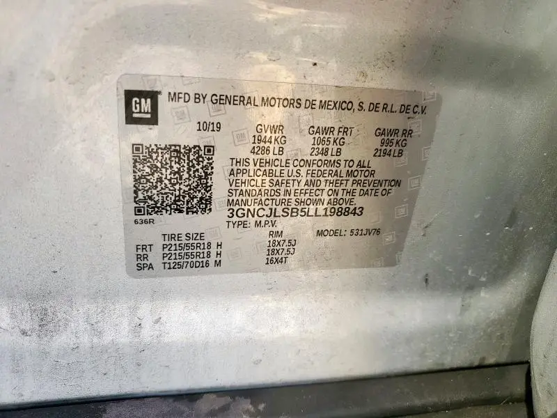 2020 CHEVROLET TRAX 1LT  