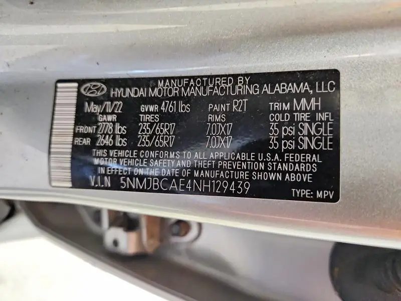 2022 HYUNDAI TUCSON SEL  