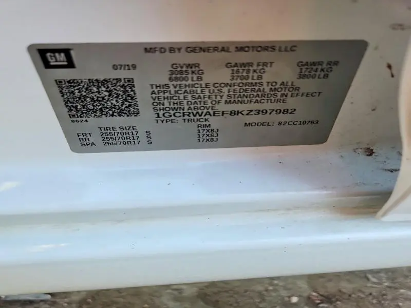 2019 CHEVROLET SILVERADO C1500  