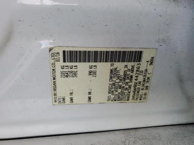 2016 NISSAN MAXIMA 3.5S  