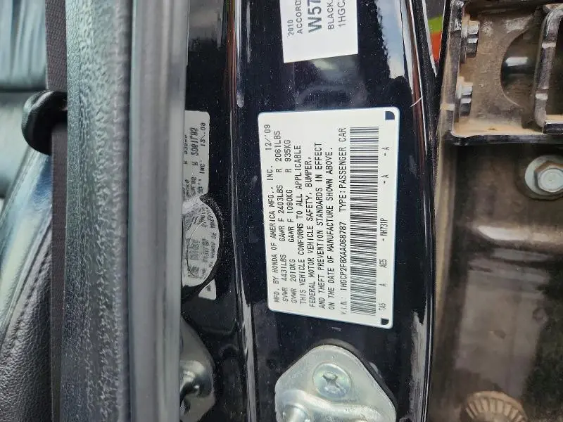 2010 HONDA ACCORD EXL  