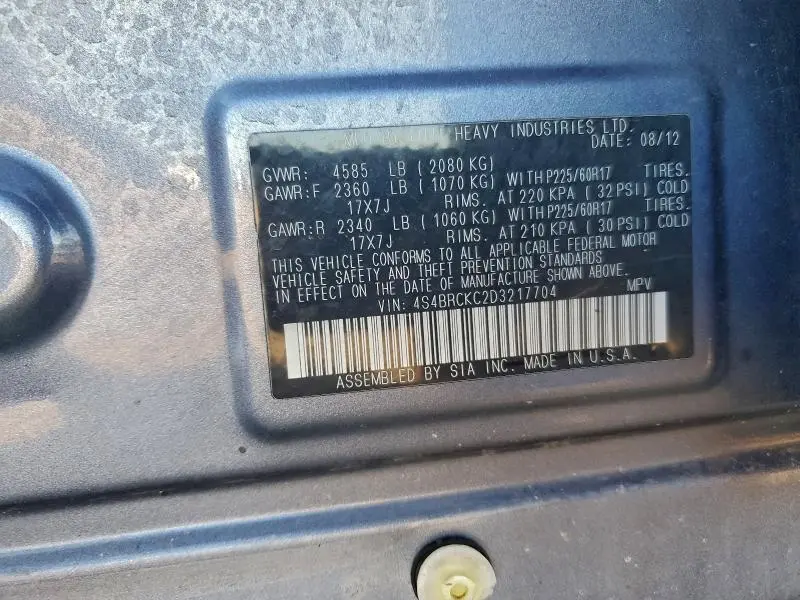 2013 SUBARU OUTBACK 2.5I LIMITED  