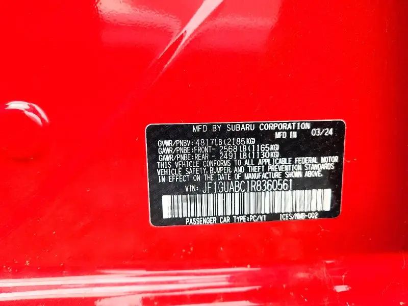 2024 SUBARU IMPREZA   