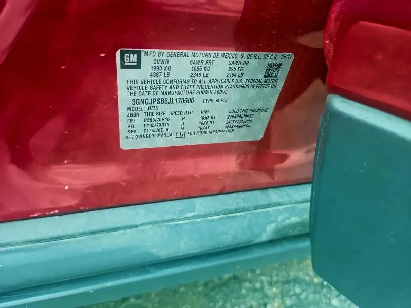 2018 CHEVROLET TRAX 1LT  