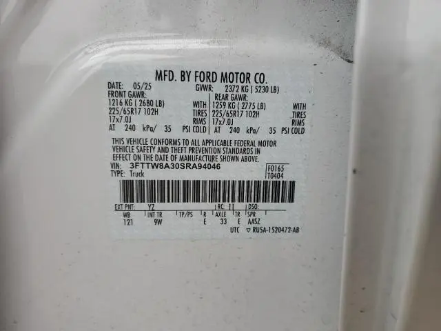 2025 FORD MAVERICK XL  