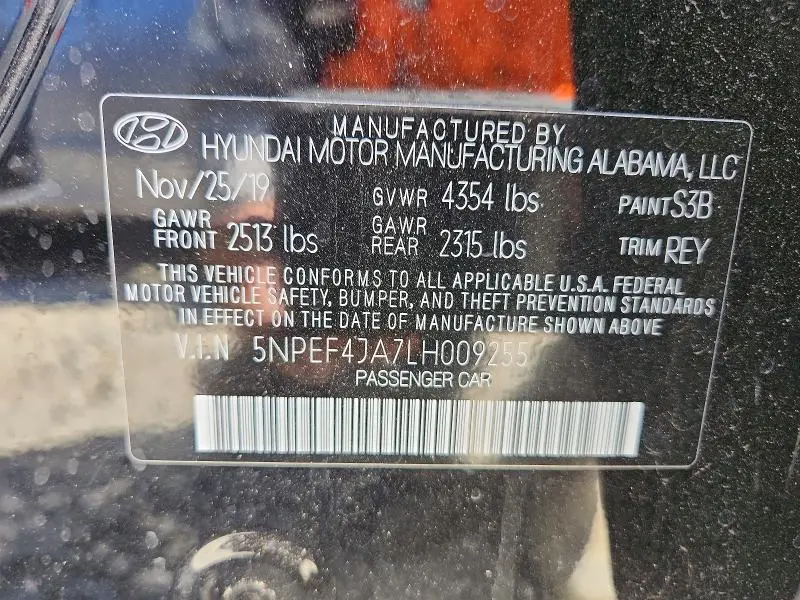 2020 HYUNDAI SONATA SEL  